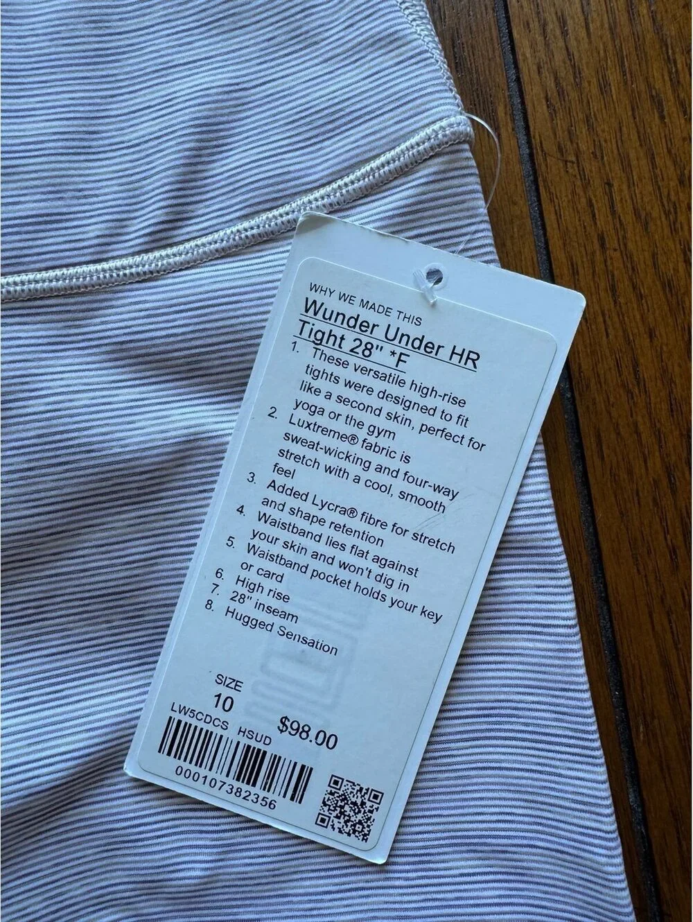 Lululemon Wunder Under High Rise 28” We Are From Space Pink Bliss Size 10 NWT